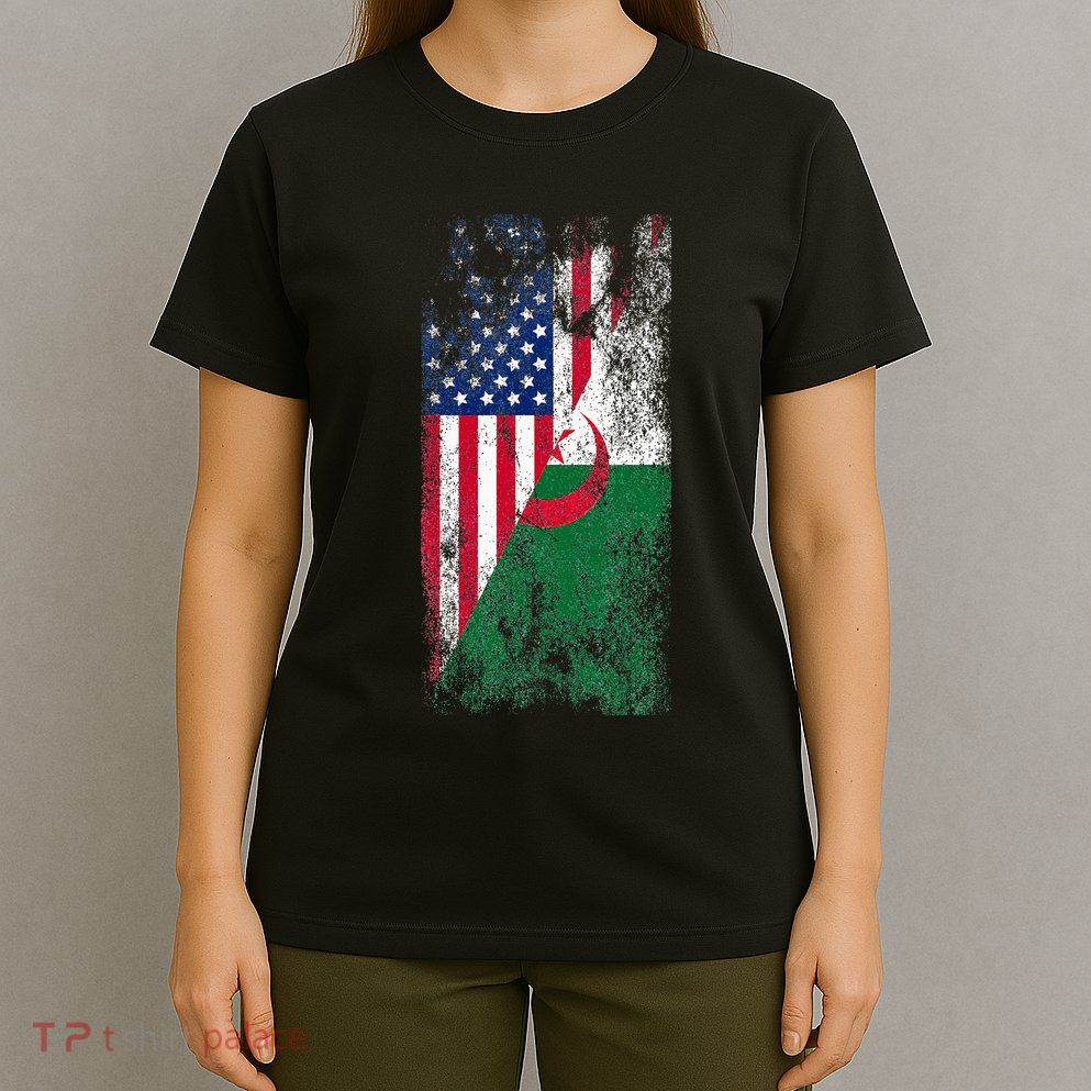 USA Algeria Flags United States of America Algerian T-Shirt