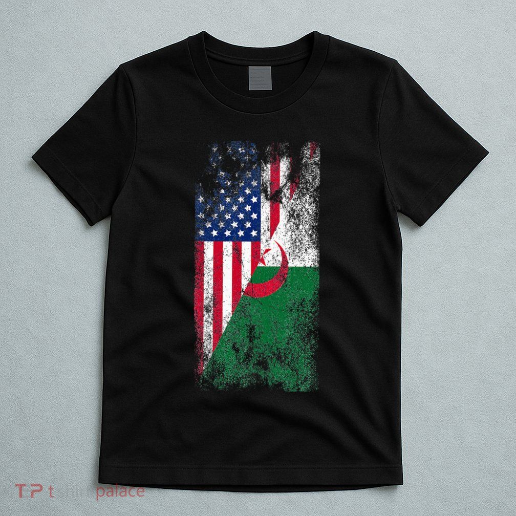 USA Algeria Flags United States of America Algerian T-Shirt