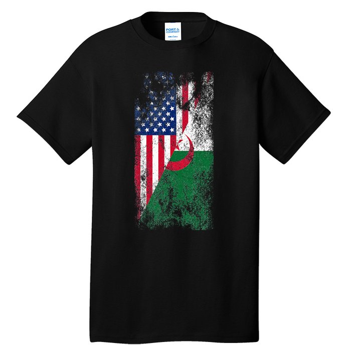 USA Algeria Flags United States of America Algerian Tall T-Shirt