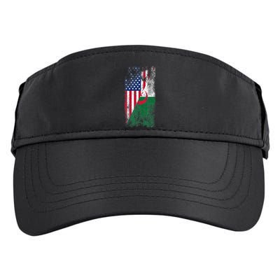 USA Algeria Flags United States of America Algerian Adult Drive Performance Visor