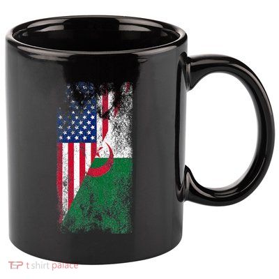USA Algeria Flags United States of America Algerian 11oz C Handle Ceramic Mug