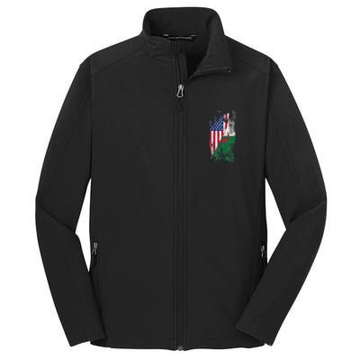 USA Algeria Flags United States of America Algerian Core Soft Shell Jacket