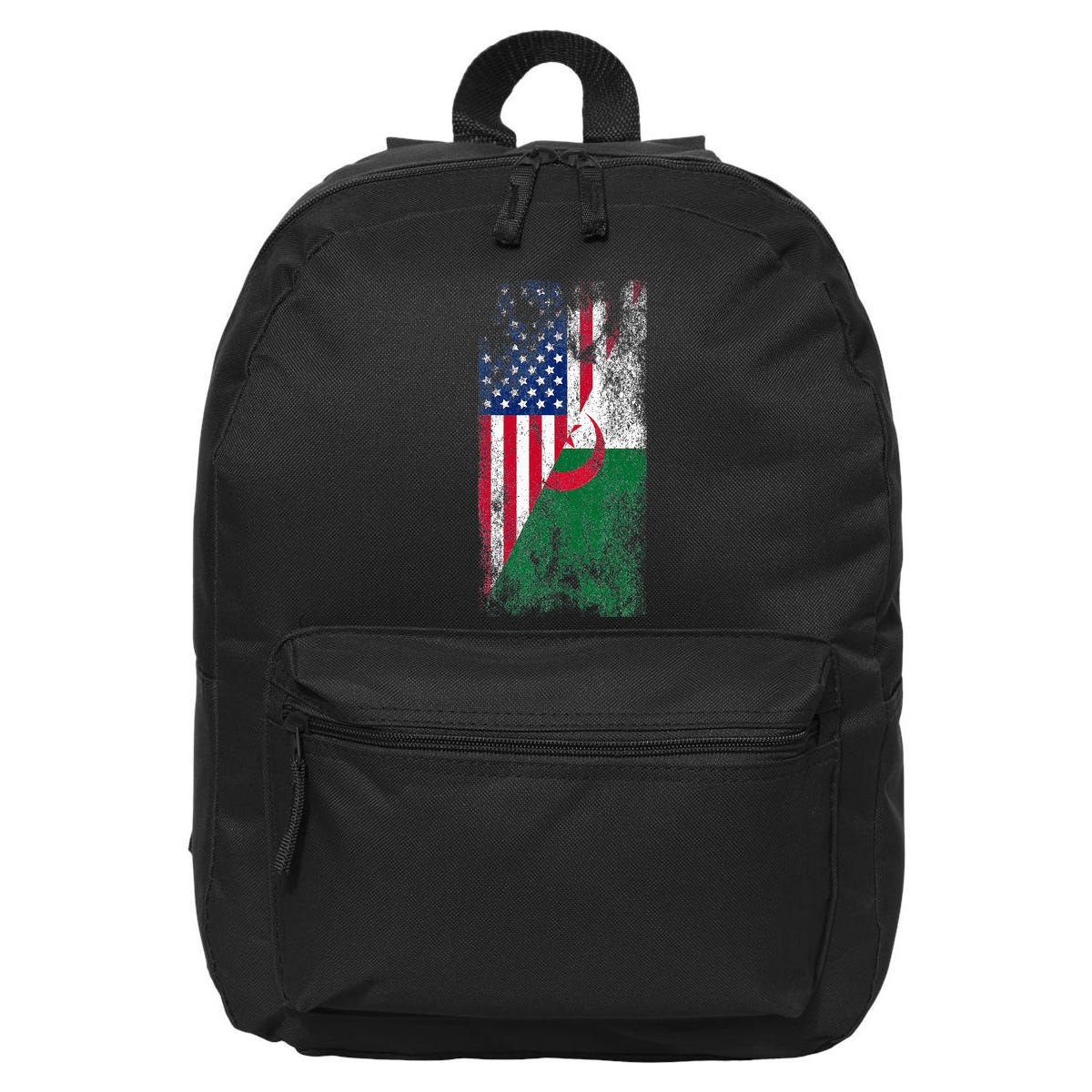 USA Algeria Flags United States of America Algerian 16 in Basic Backpack