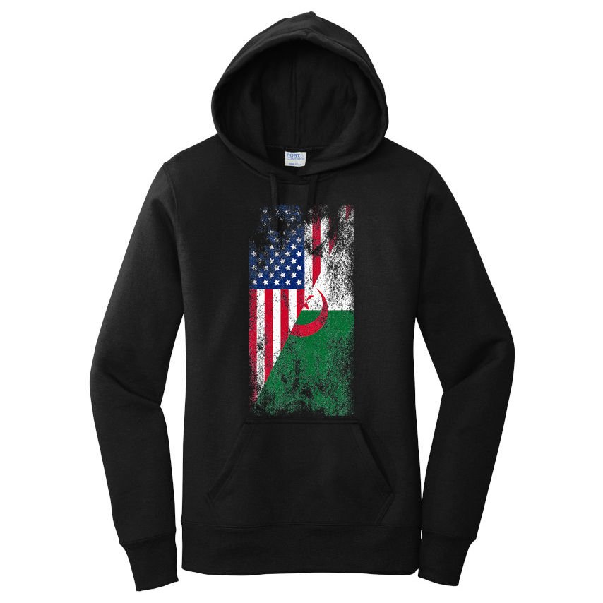 USA Algeria Flags United States of America Algerian Women's Pullover Hoodie