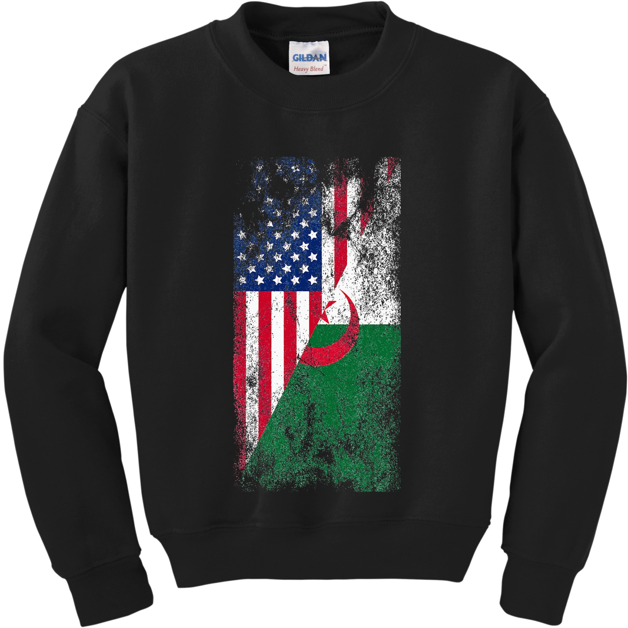 USA Algeria Flags United States of America Algerian Kids Sweatshirt