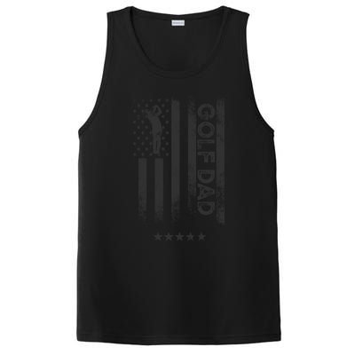 Usa American Flag Golf Dad Funny Gift PosiCharge Competitor Tank