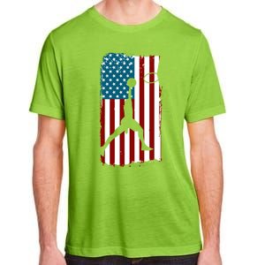 Us American Flag Basketball Patriotic Athlete Print Gift Adult ChromaSoft Performance T-Shirt