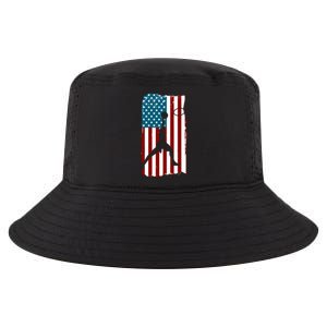 Us American Flag Basketball Patriotic Athlete Print Gift Cool Comfort Performance Bucket Hat