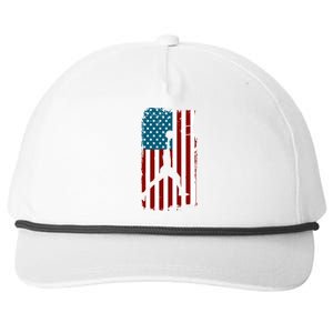 Us American Flag Basketball Patriotic Athlete Print Gift Snapback Five-Panel Rope Hat