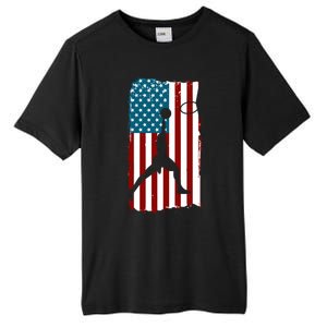 Us American Flag Basketball Patriotic Athlete Print Gift Tall Fusion ChromaSoft Performance T-Shirt