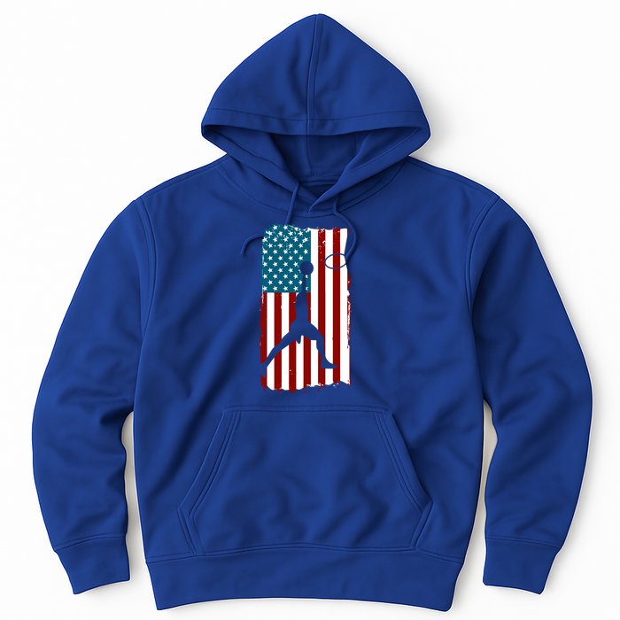 Us American Flag Basketball Patriotic Athlete Print Gift Hoodie