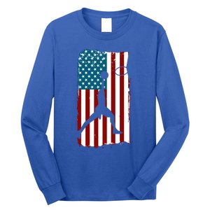 Us American Flag Basketball Patriotic Athlete Print Gift Long Sleeve Shirt