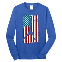 Us American Flag Basketball Patriotic Athlete Print Gift Long Sleeve Shirt