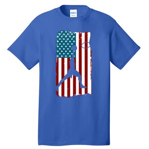 Us American Flag Basketball Patriotic Athlete Print Gift Tall T-Shirt