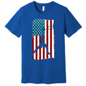 Us American Flag Basketball Patriotic Athlete Print Gift Premium T-Shirt