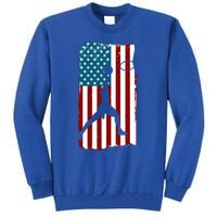 Us American Flag Basketball Patriotic Athlete Print Gift Tall Sweatshirt