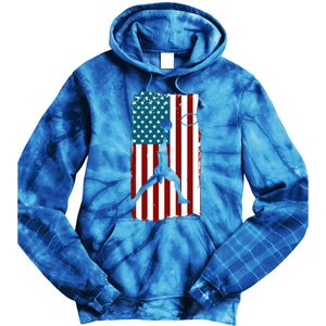 Us American Flag Basketball Patriotic Athlete Print Gift Tie Dye Hoodie