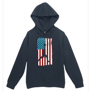 Us American Flag Basketball Patriotic Athlete Print Gift Urban Pullover Hoodie