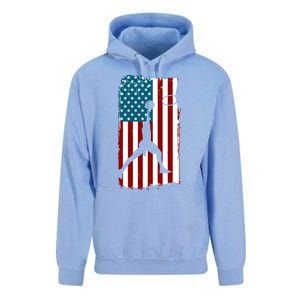 Us American Flag Basketball Patriotic Athlete Print Gift Unisex Surf Hoodie