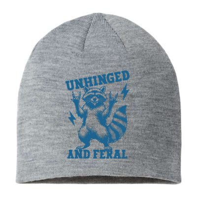 Unhinged And Feral Raccoon Cute Feral Girl Racoon Lover Sustainable Beanie