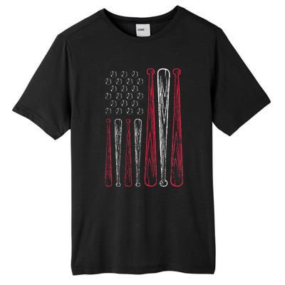 Usa American Flag Baseball Red White Blue Tall Fusion ChromaSoft Performance T-Shirt