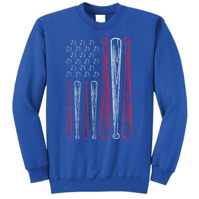 Usa American Flag Baseball Red White Blue Sweatshirt