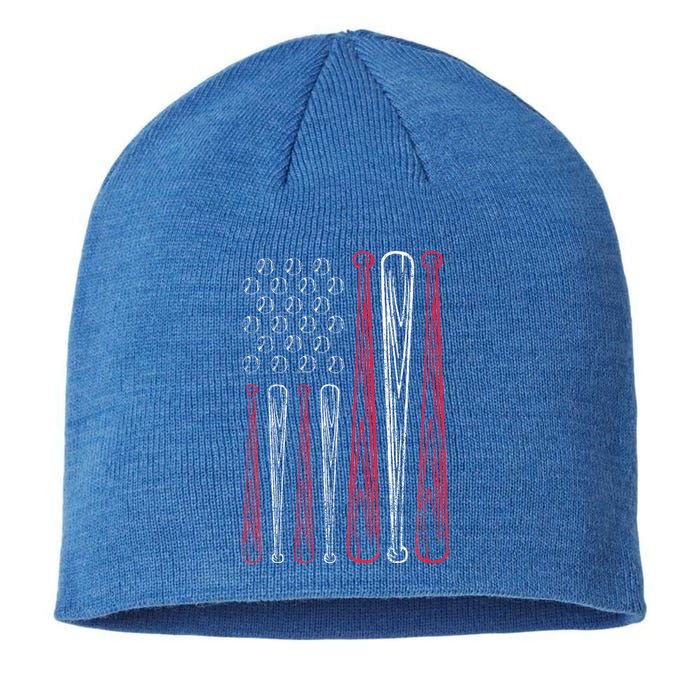 Usa American Flag Baseball Red White Blue Sustainable Beanie