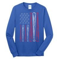 Usa American Flag Baseball Red White Blue Tall Long Sleeve T-Shirt