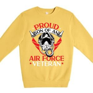 Us Air Force Veteran Proud Son Of An Air Force Veteran Gift Premium Crewneck Sweatshirt