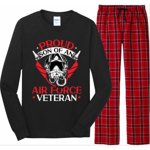 Us Air Force Veteran Proud Son Of An Air Force Veteran Gift Long Sleeve Pajama Set