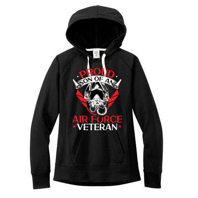 Us Air Force Veteran Proud Son Of An Air Force Veteran Gift Women's Fleece Hoodie