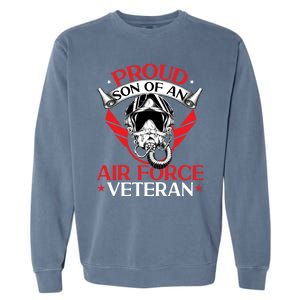 Us Air Force Veteran Proud Son Of An Air Force Veteran Gift Garment-Dyed Sweatshirt