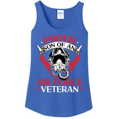 Us Air Force Veteran Proud Son Of An Air Force Veteran Gift Ladies Essential Tank