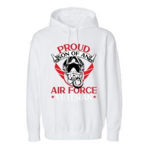 Us Air Force Veteran Proud Son Of An Air Force Veteran Gift Garment-Dyed Fleece Hoodie