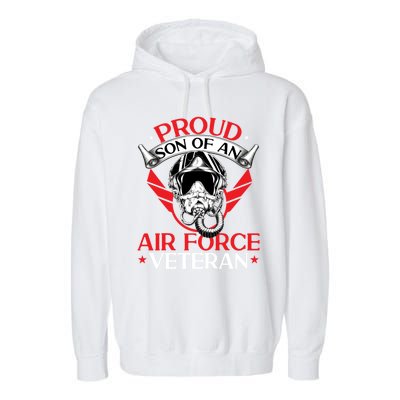 Us Air Force Veteran Proud Son Of An Air Force Veteran Gift Garment-Dyed Fleece Hoodie