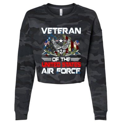 US Air Force Veteran Veteran Of The United States Air Force Cropped Pullover Crew