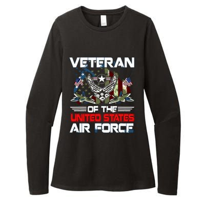 US Air Force Veteran Veteran Of The United States Air Force Womens CVC Long Sleeve Shirt