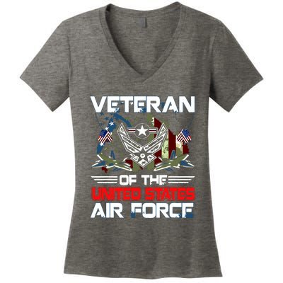 US Air Force Veteran Veteran Of The United States Air Force Women's V-Neck T-Shirt