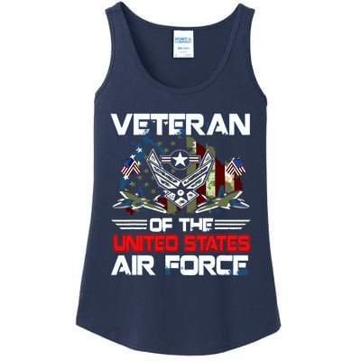 US Air Force Veteran Veteran Of The United States Air Force Ladies Essential Tank