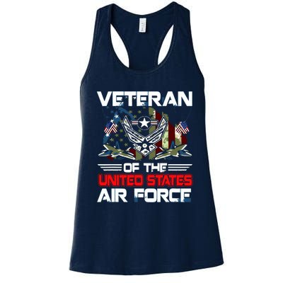 US Air Force Veteran Veteran Of The United States Air Force Women's Racerback Tank