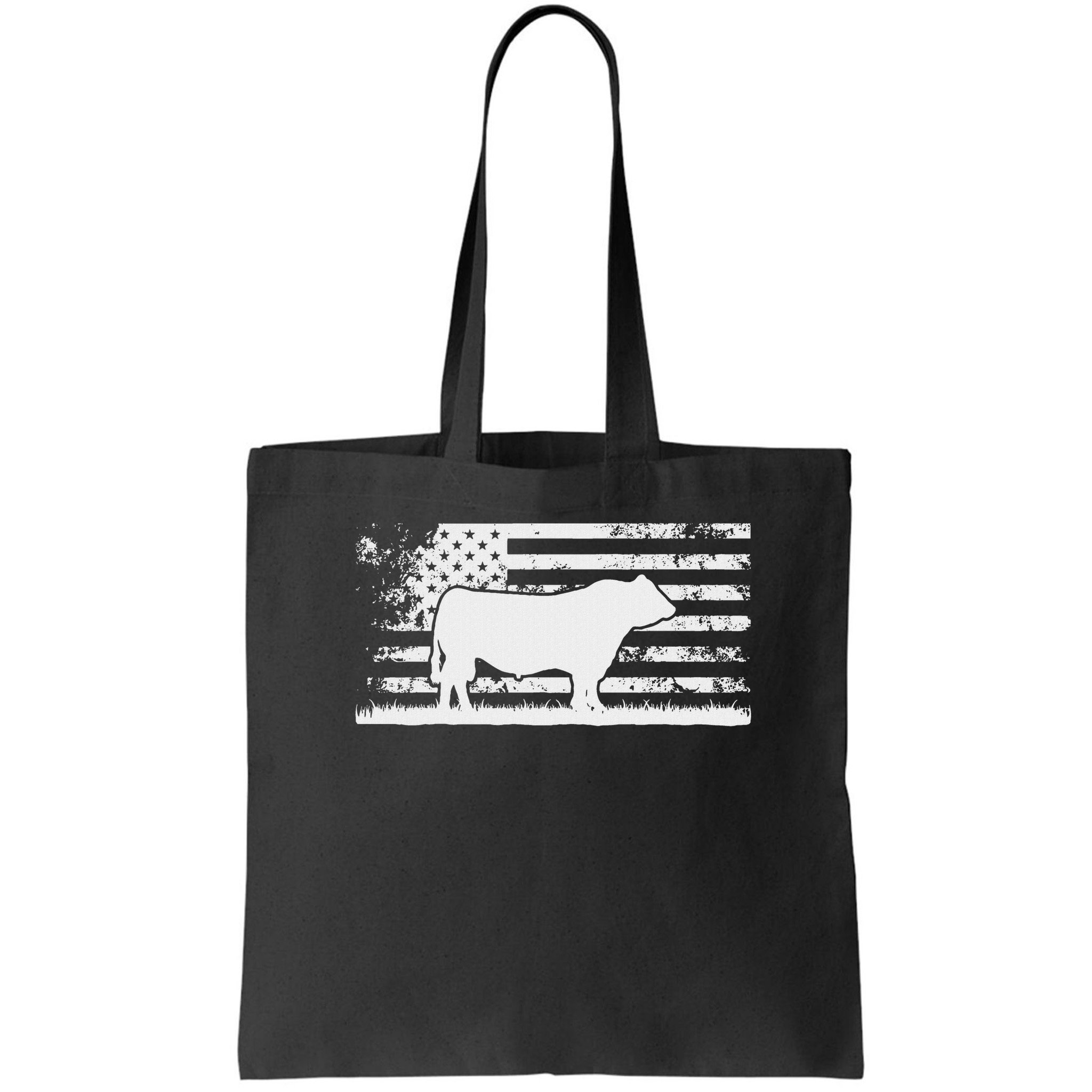Usa American Flag America Cow Black Angus Rancher Bag