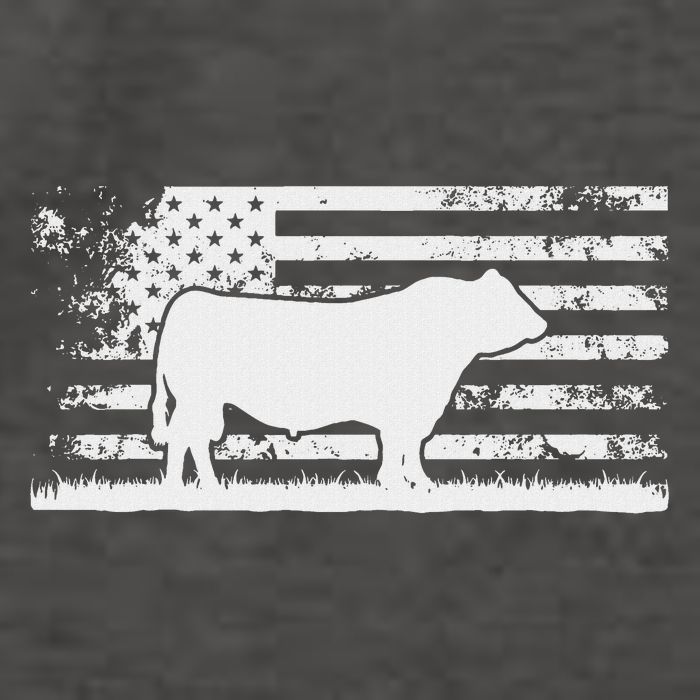 Usa American Flag America Cow Black Angus Rancher Vector Backpack