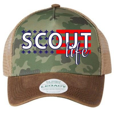 US America Flag Scout life Legacy Tie Dye Trucker Hat