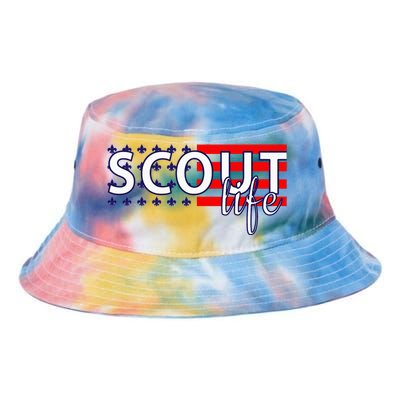 US America Flag Scout life Tie Dye Newport Bucket Hat