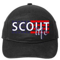 US America Flag Scout life 7-Panel Snapback Hat