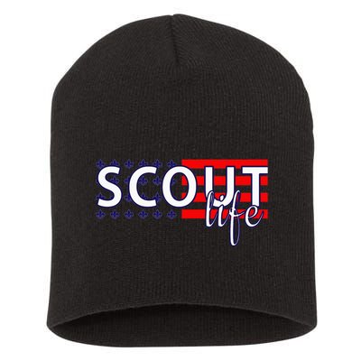 US America Flag Scout life Short Acrylic Beanie