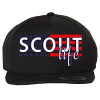 US America Flag Scout life Wool Snapback Cap