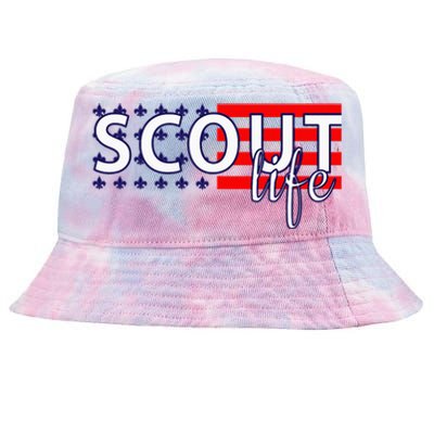 US America Flag Scout life Tie-Dyed Bucket Hat