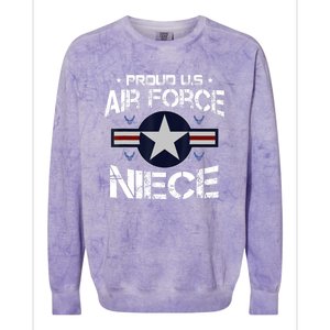 Us Air Force Proud Niece Proud Air Force Niece Veteran Day Colorblast Crewneck Sweatshirt