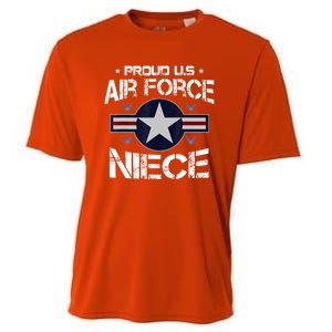 Us Air Force Proud Niece Proud Air Force Niece Veteran Day Cooling Performance Crew T-Shirt